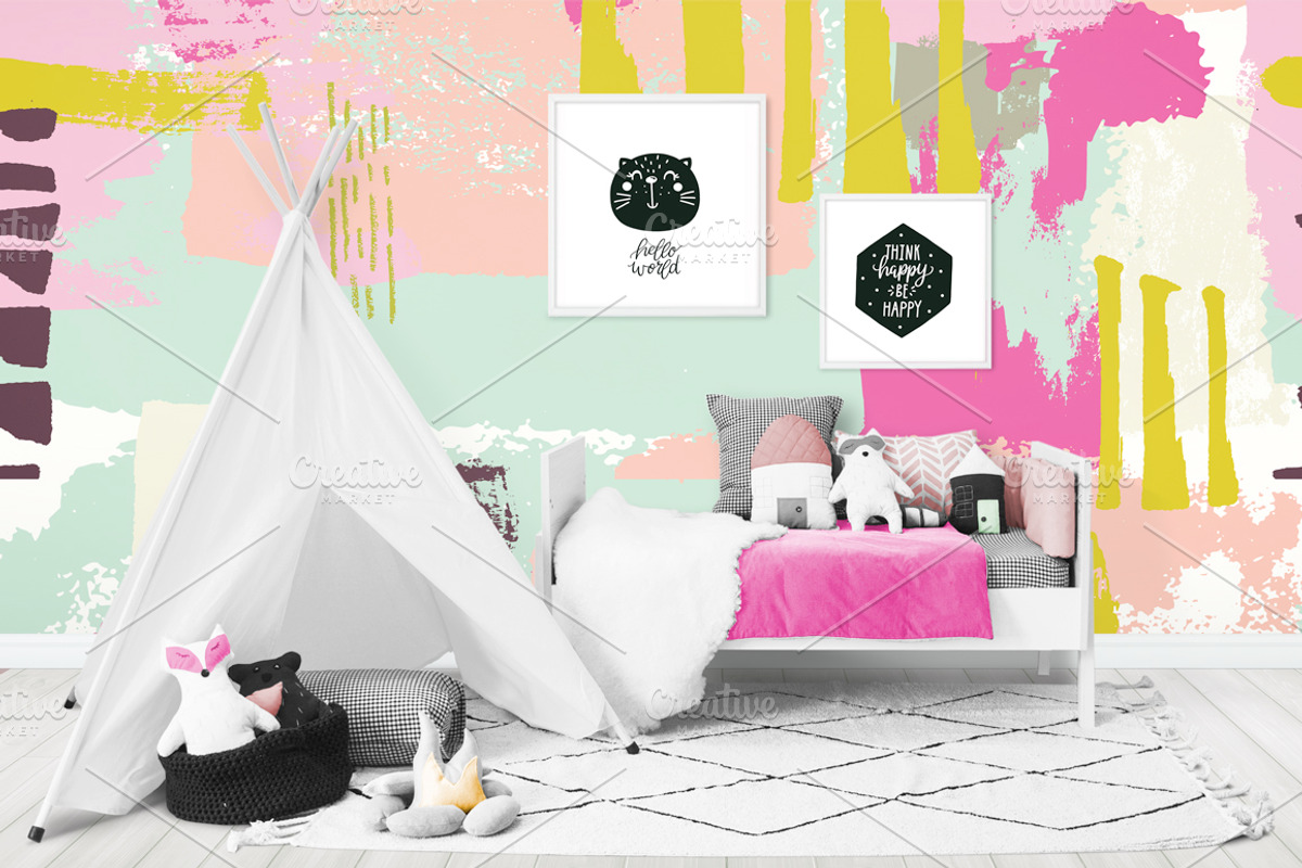 Kids Room Wall/Frame Mock Up 23, a Print Template by Whimsicality (Photo 4 of 7)