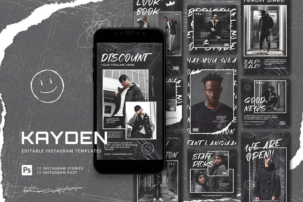 Kayden - Instagram Templates, a Social Media Template by Rakyu (Photo 1 of 7)