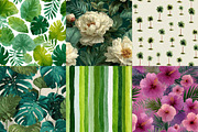 Summer Palm Club Seamless Patterns, an Illustration by DreamPrint404 (Thumbnail 2 of 6)