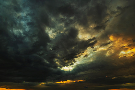 Dramatic cumulus cloud sunset sky, a Nature Photo by Shootdiem