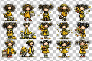 Autumn Girl PNG Clipart Bundle, a Seasonal Illustration by Nicolle's Colorful Art (Thumbnail 3 of 5)