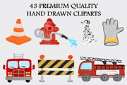 Watercolor Firefighter Clipart Set, an Illustration by CropUp Creative (Thumbnail 2 of 4)
