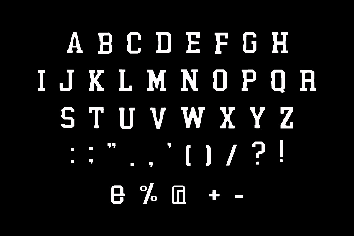 Varsity Simple, a Slab Serif Font by Fourteen Letter (Photo 4 of 9)