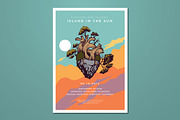 Sky Island Hand Drawn Vector Flyer, a Flyer Template by ashenterprise (Thumbnail 1 of 2)