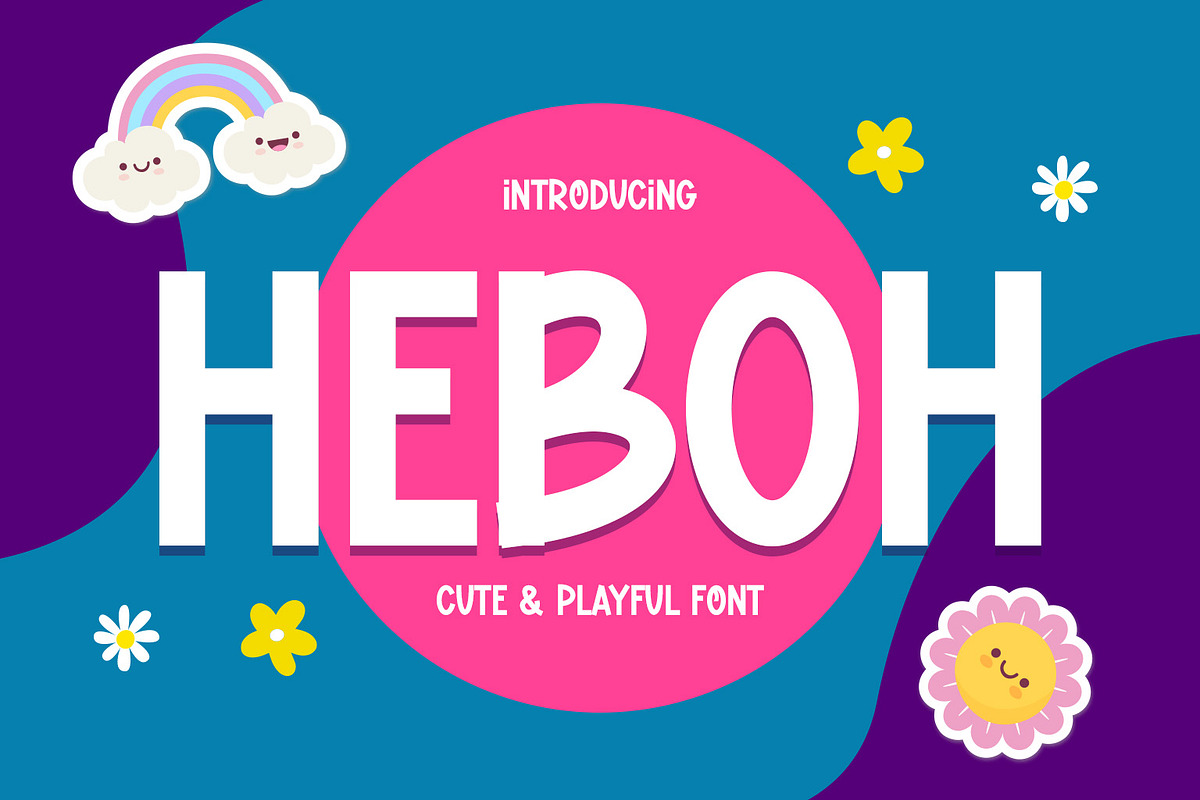 Heboh - Cute and Playful Font, a Font by Agung Kreatif (Photo 1 of 9)