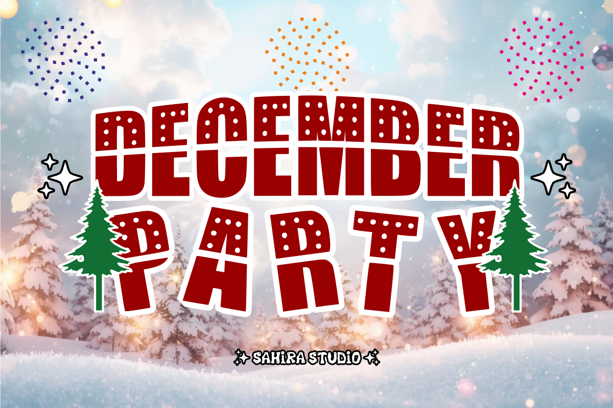 Snow Falls Christmas Display Font, a Sans Serif Font by Sahira Studio (Photo 2 of 4)
