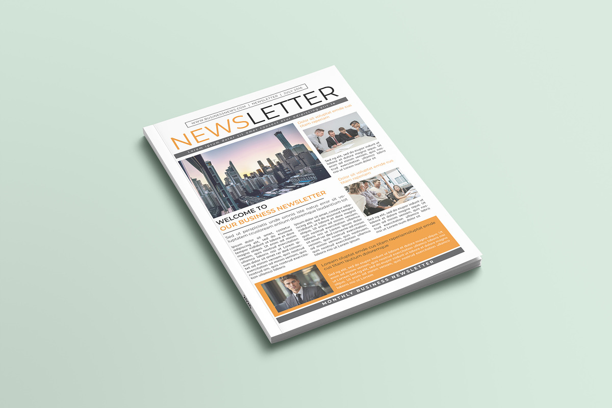 Business Newsletter Template, a Brochure Template by Template Shop (Photo 3 of 9)