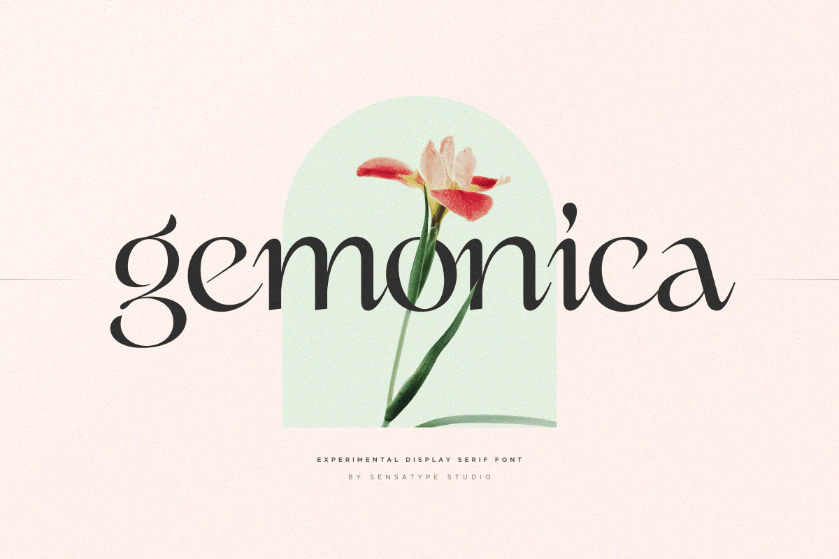 gemonica - experimental serif font, a Serif Font by Sensatype (Photo 1 of 17)