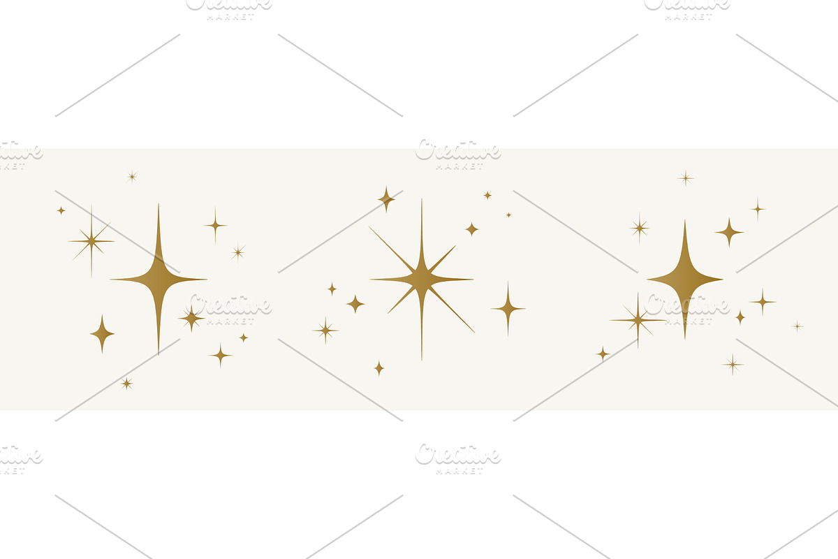 Stars set, sparkle icons collection, an Object Illustration by Foxys Graphic