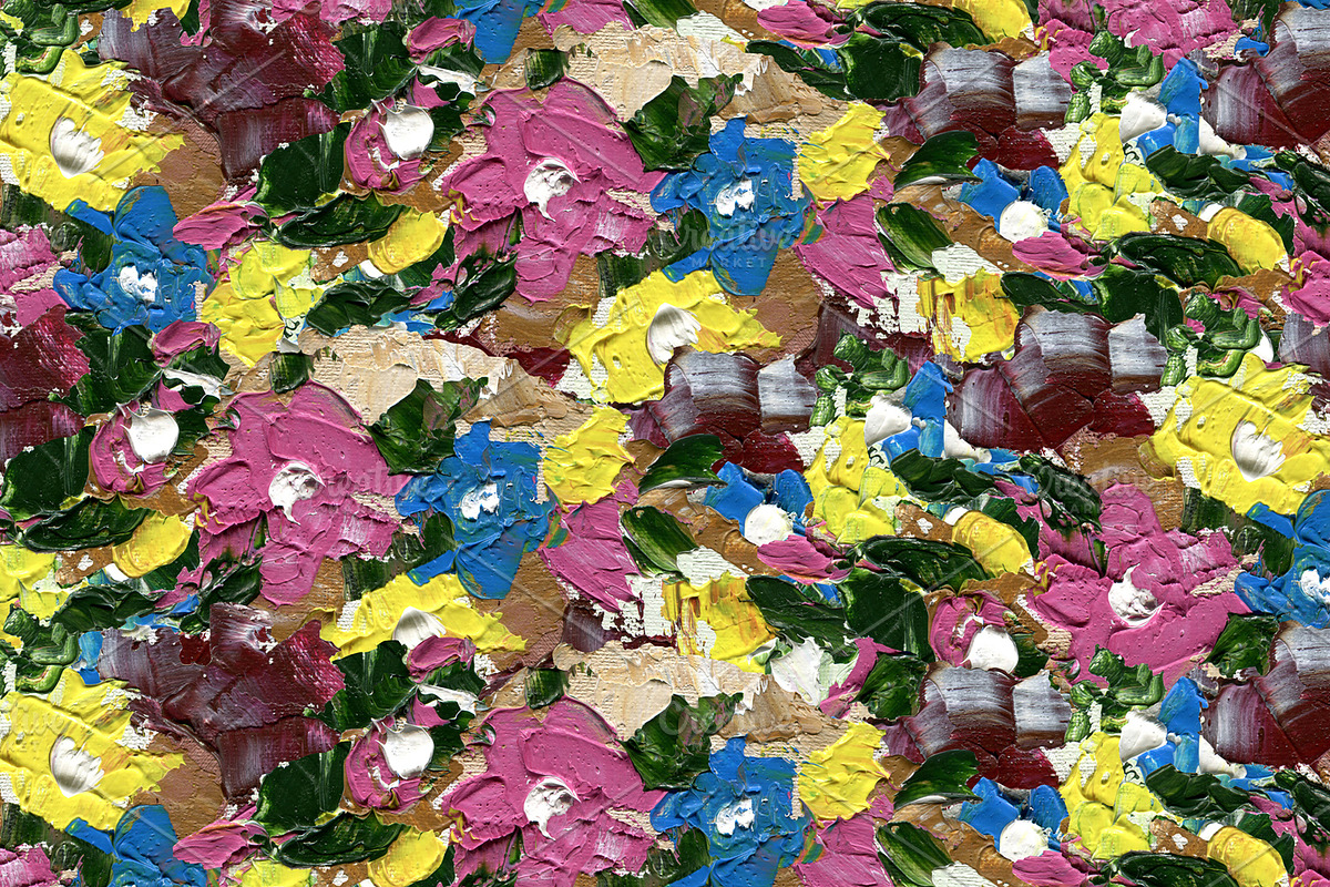 Oil painting seamless patterns., a Pattern Graphic by TaPilipa (Photo 10 of 15)