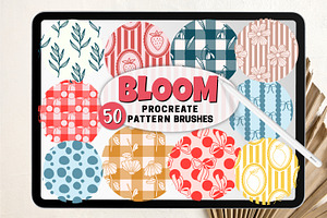 Bloom Procreate Pattern Brushes, a Brushes & More by Brush Lab