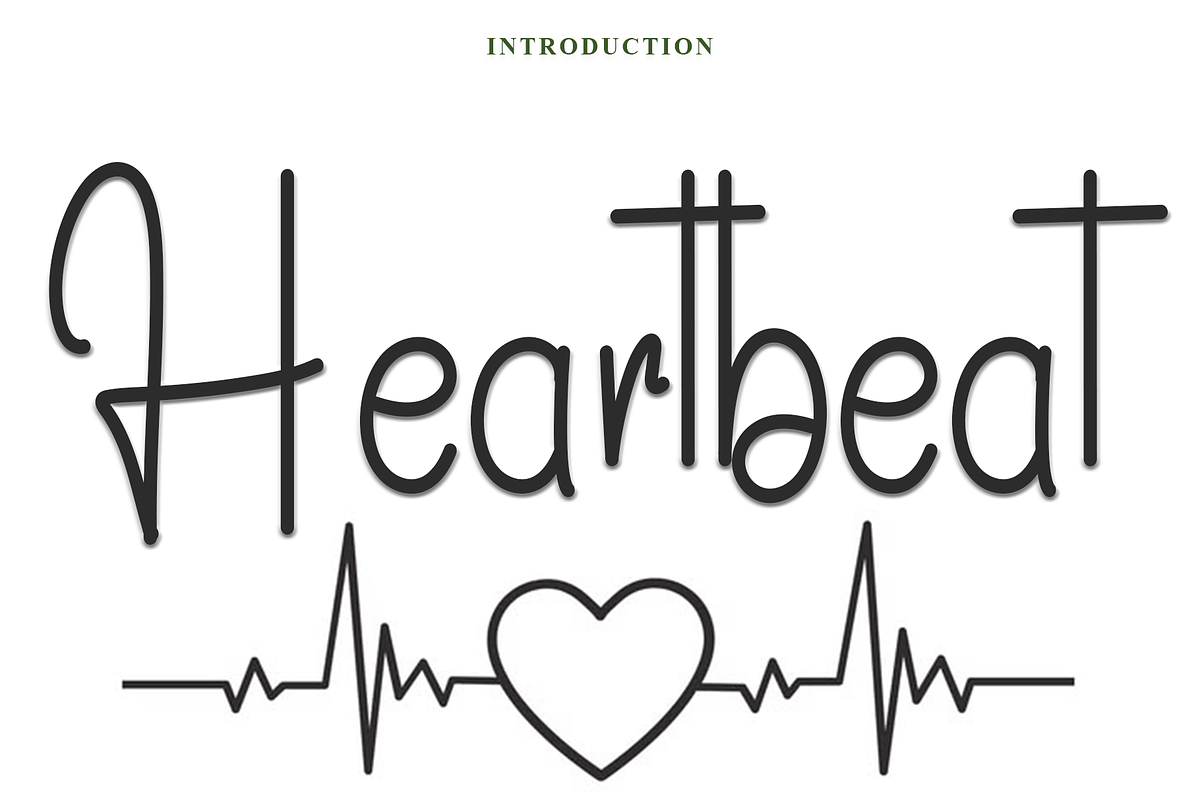 Heartbeat, a Sans Serif Font by FreshTypeINK (Photo 1 of 6)