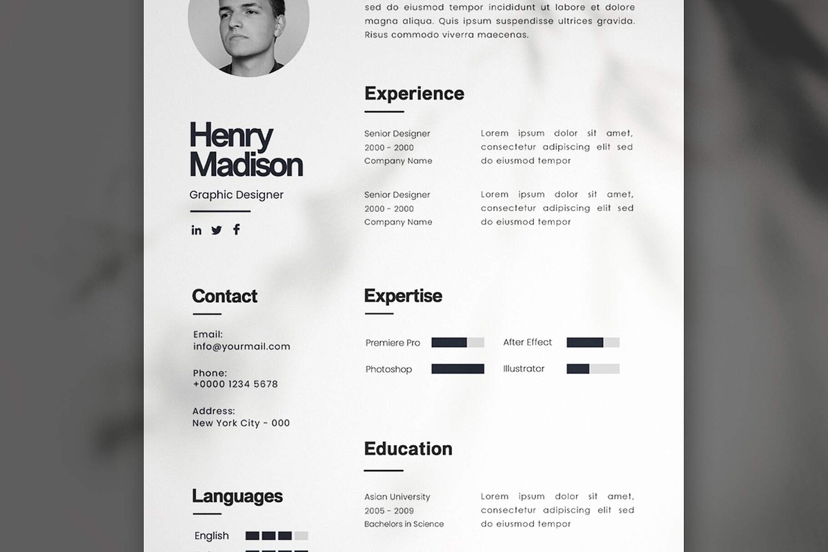 Elegant Resume, a Resume Template by Saman Osama (Photo 3 of 3)