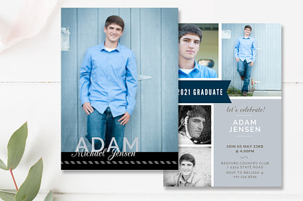 Senior Graduation Invitation, a Card Template by By Stephanie Design