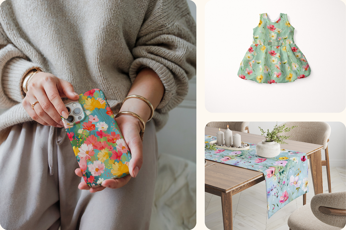 Sundress Season Painterly Florals, a Pattern Graphic by Ninterints (Photo 6 of 10)