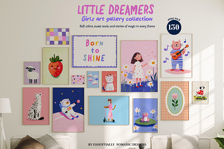 Girls-Nursery Wall Art-Whimsy Prints