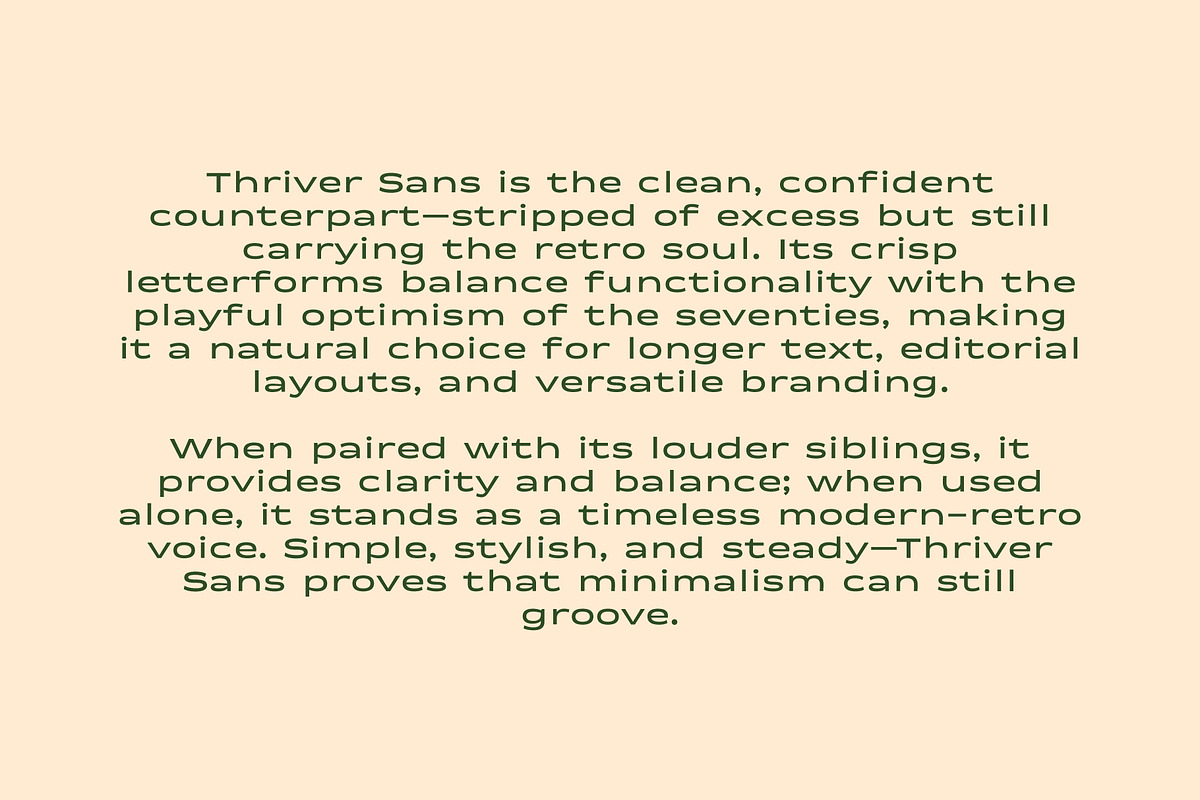 Thriver – Retro Display Font Family, a Sans Serif Font by SNI Typeworks (Photo 6 of 11)