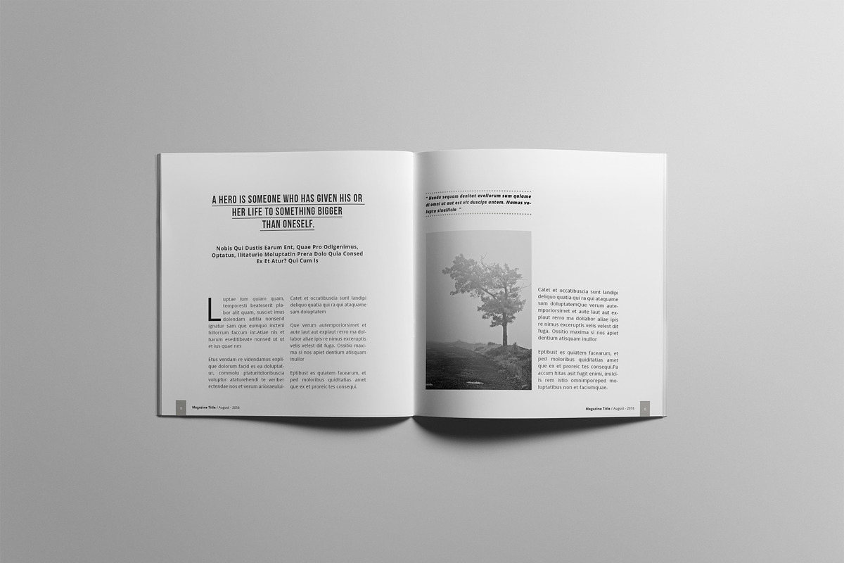 Minimal Square Magazine Template, a Magazine Template by Uloel Design (Photo 7 of 12)