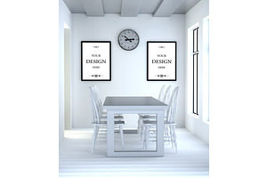 3D interior dining room