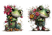 Whimsical Summer Frogs Clipart, an Illustration by Dream Creation (Thumbnail 5 of 6)