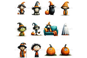 Spooky Halloween Clipart Bundle, a Seasonal Illustration by Nicole Branger Art (Thumbnail 6 of 22)