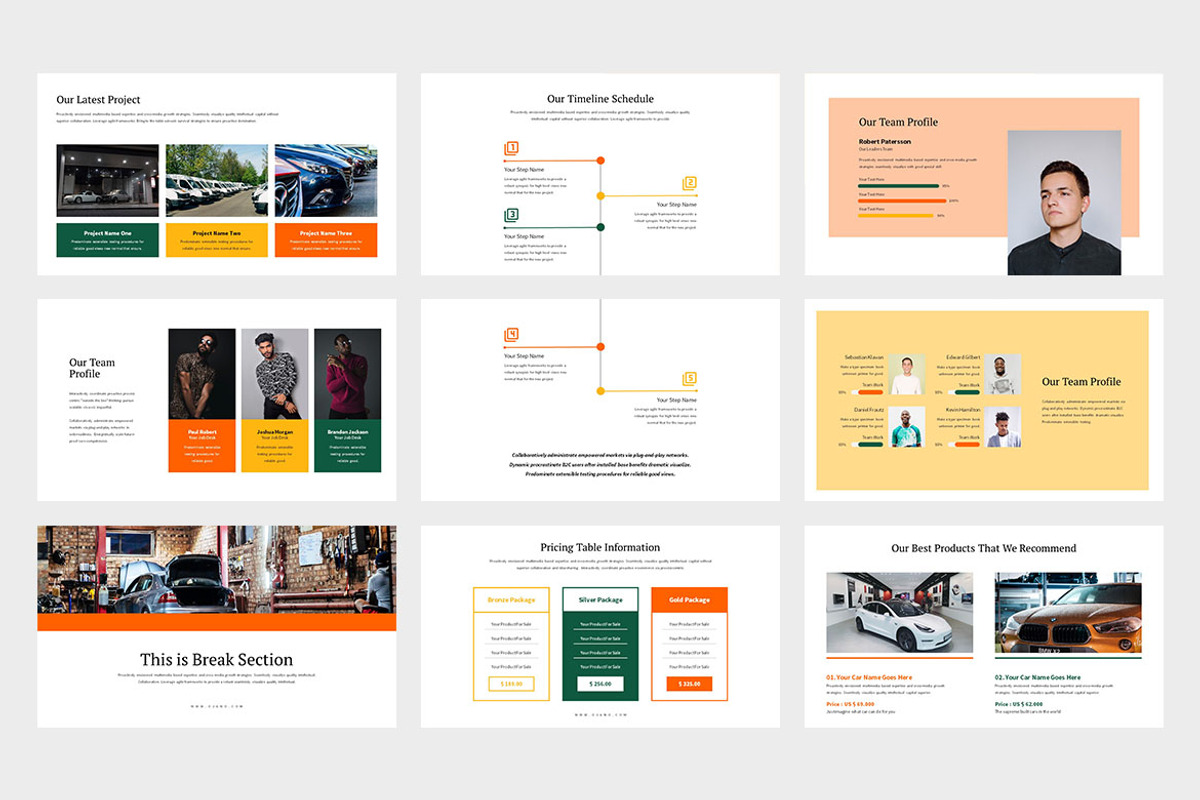 Ojana : Automotive Google Slides, a Presentation Template by Punkl Camp (Photo 3 of 9)