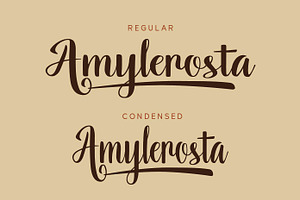 Amylerosta - Coffee Script Font