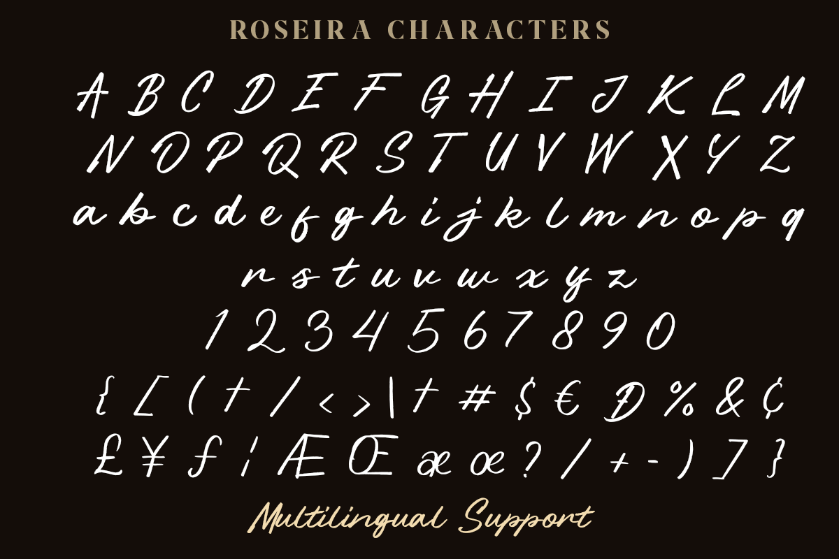 Roseira - Handwritten Brush Font, a Handwritten Font by roomspace creative lab (Photo 10 of 10)
