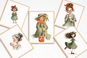 Watercolor Summer Girl Clipart, an Illustration by DreamArtGraphic (Thumbnail 3 of 8)