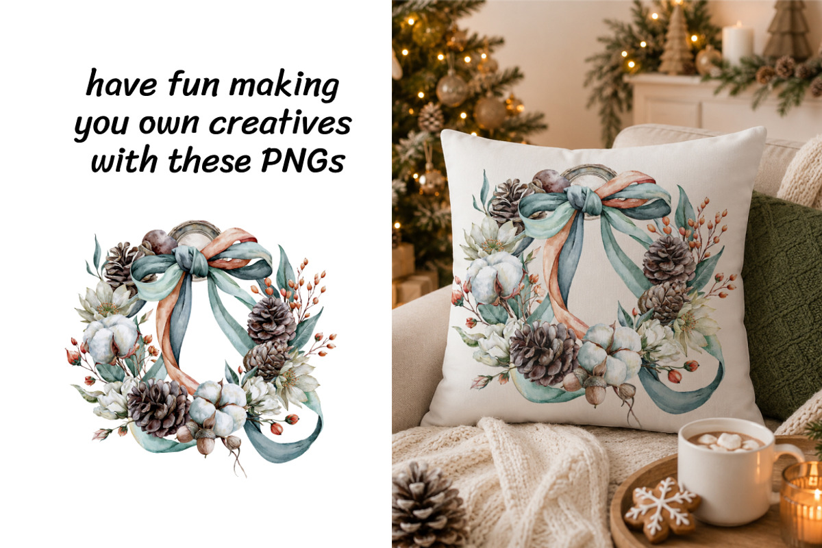 Vintage Christmas Clipart - 38 PNG, a Seasonal Illustration by InkyQueenArt (Photo 5 of 8)