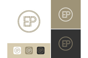 Letter EP Line Minimalist Logo, a Branding & Logo Template by ika trisiana