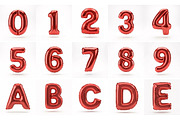 Red Metallic Alphabets & Numbers, a School & Education Photo by shahsoft (Thumbnail 3 of 4)