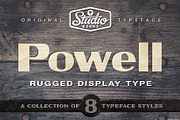 Powell | Rugged Display Typeface, a Sans Serif Font by StudioWorks (Thumbnail 1 of 10)