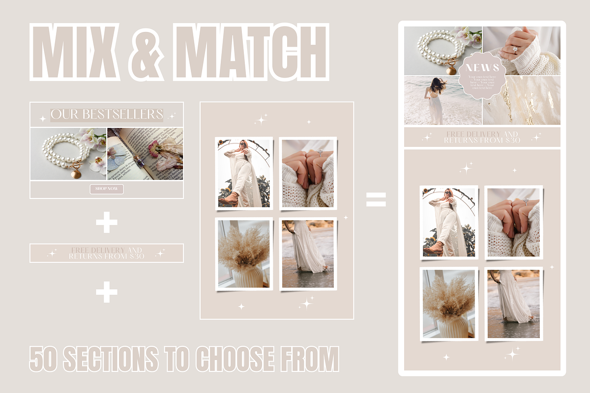 Beige Email Templates, an Email Template by SunshineStudioBoutique (Photo 4 of 9)