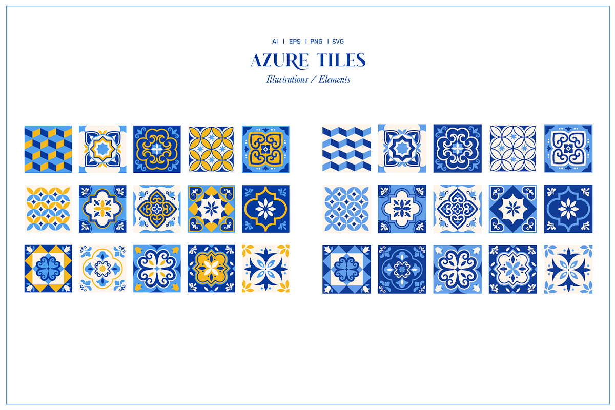 Azure Tiles Patterns & Brushes, a Pattern Graphic by Marish (Photo 7 of 9)