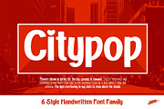 Citypop - Handwritten Font Family, a Script Font by HIRO.std (Thumbnail 1 of 10)