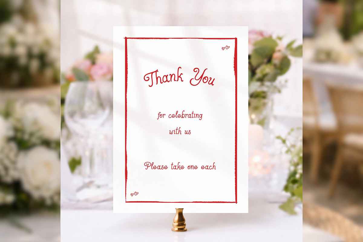 Wedding Favors Card Canva bd002, a Card Template by TyphoonStudio (Photo 5 of 8)