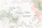Sensuous Line Floral Crests Wreaths, an Illustration by whiteheartdesign (Thumbnail 1 of 9)