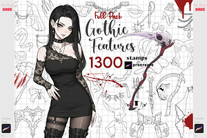 Procreate Gothic Anime Feature Brush