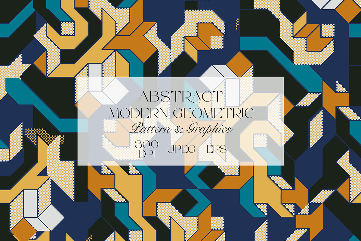 Abstract Geometric Wallpaper, a Pattern Graphic by StudioGlouna (Photo 1 of 5)
