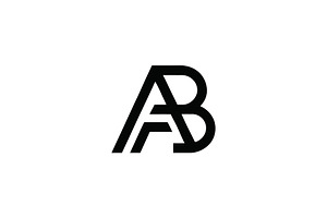 AB Lettermark Logo Design, a Branding & Logo Template by Vectorium Studio