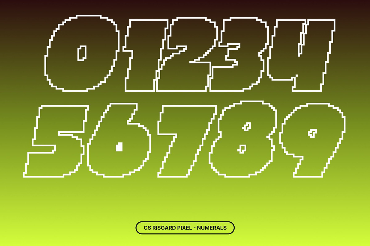 CS Risgard Pixel, a Sans Serif Font by Craft Supply Co. (Photo 3 of 8)