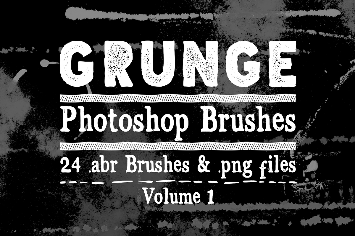Grunge Texture Photoshop Brushes V1, a Brush Add-On by Clikchic Designs (Photo 1 of 4)