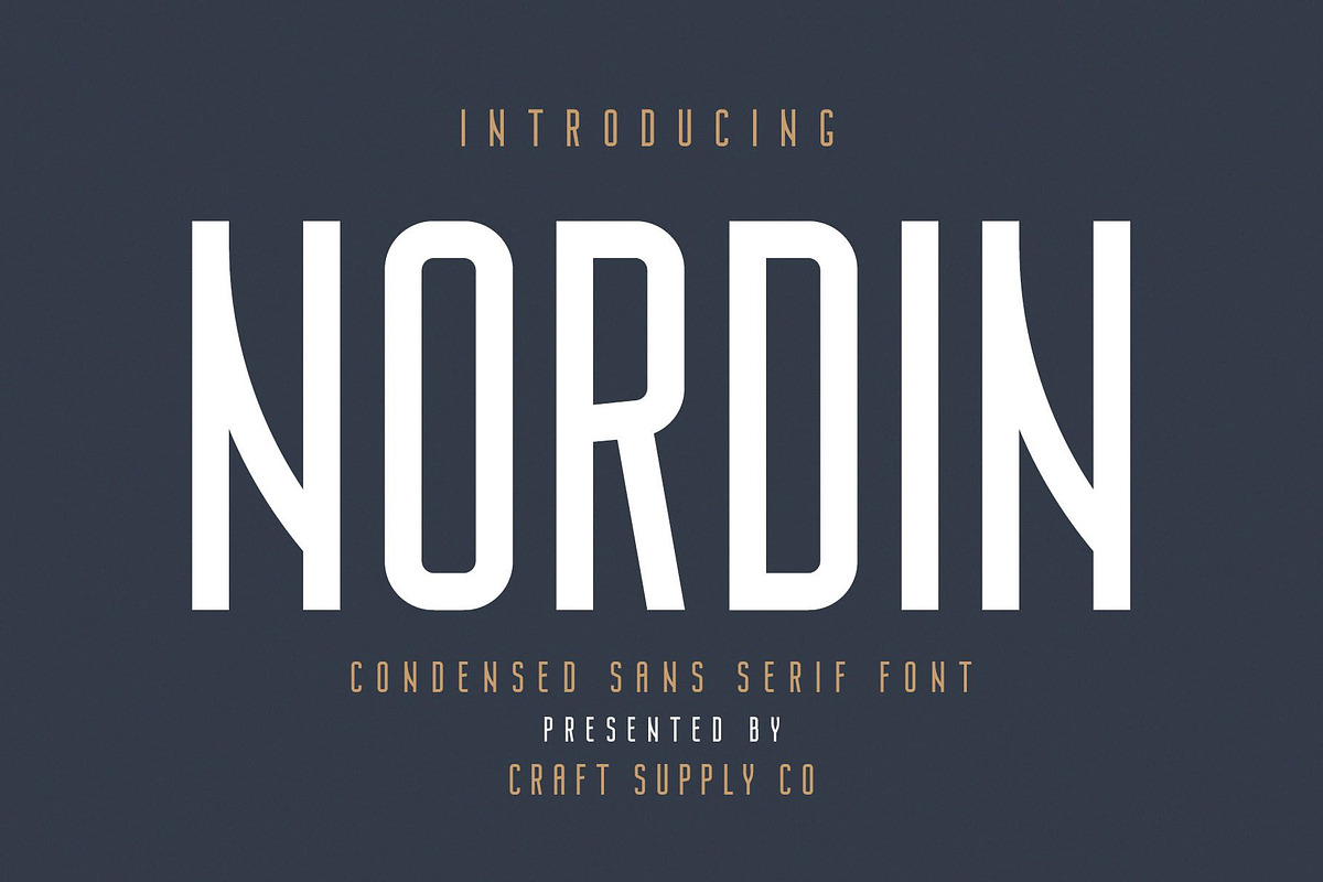 Nordin - Condensed Sans Serif Font, a Sans Serif Font by Craft Supply Co. (Photo 11 of 11)