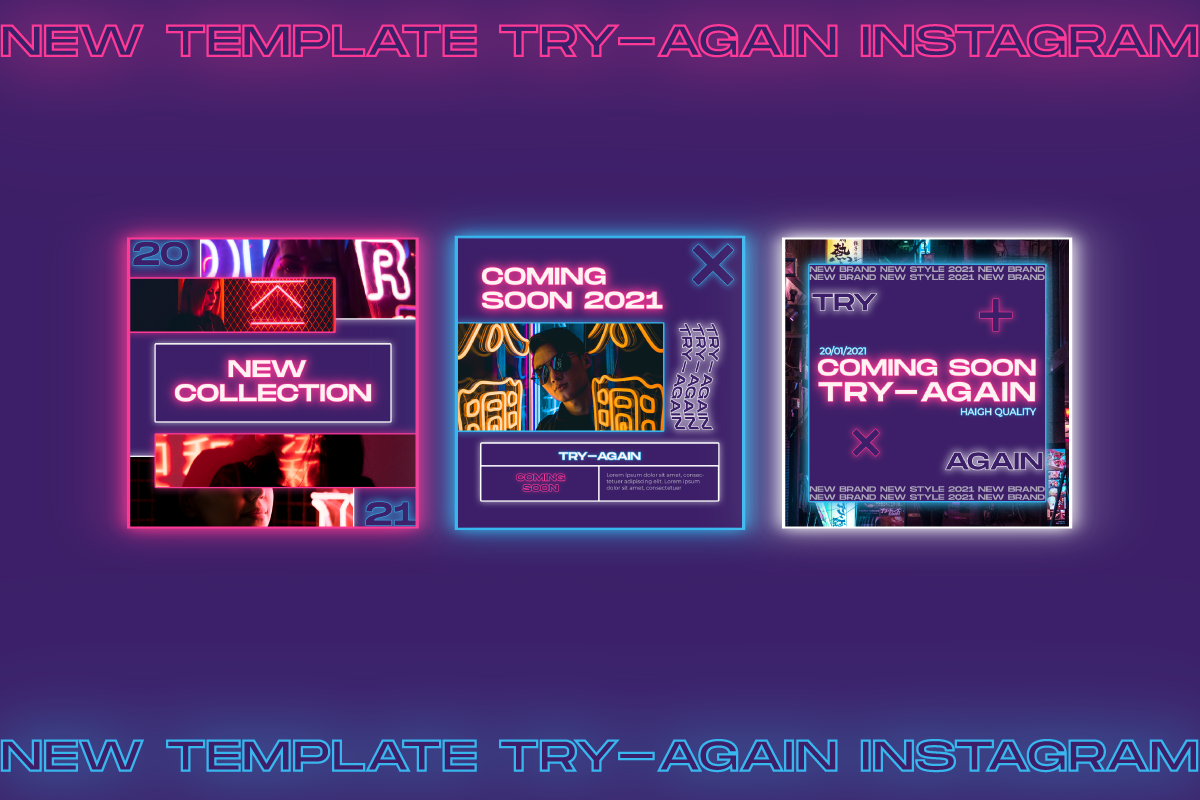 Try-Again Instagram Template, a Social Media Template by Inkofert (Photo 6 of 11)
