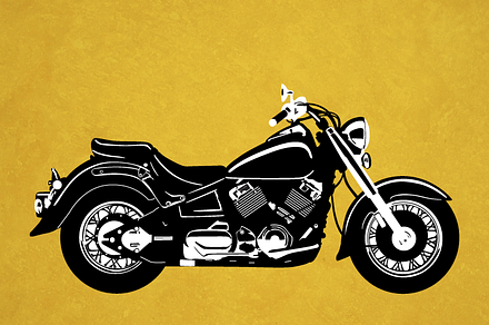 Cruiser Motorcycle Vector