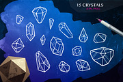 Crystals neon vector clipart, an Illustration by Brandianna (Thumbnail 2 of 7)