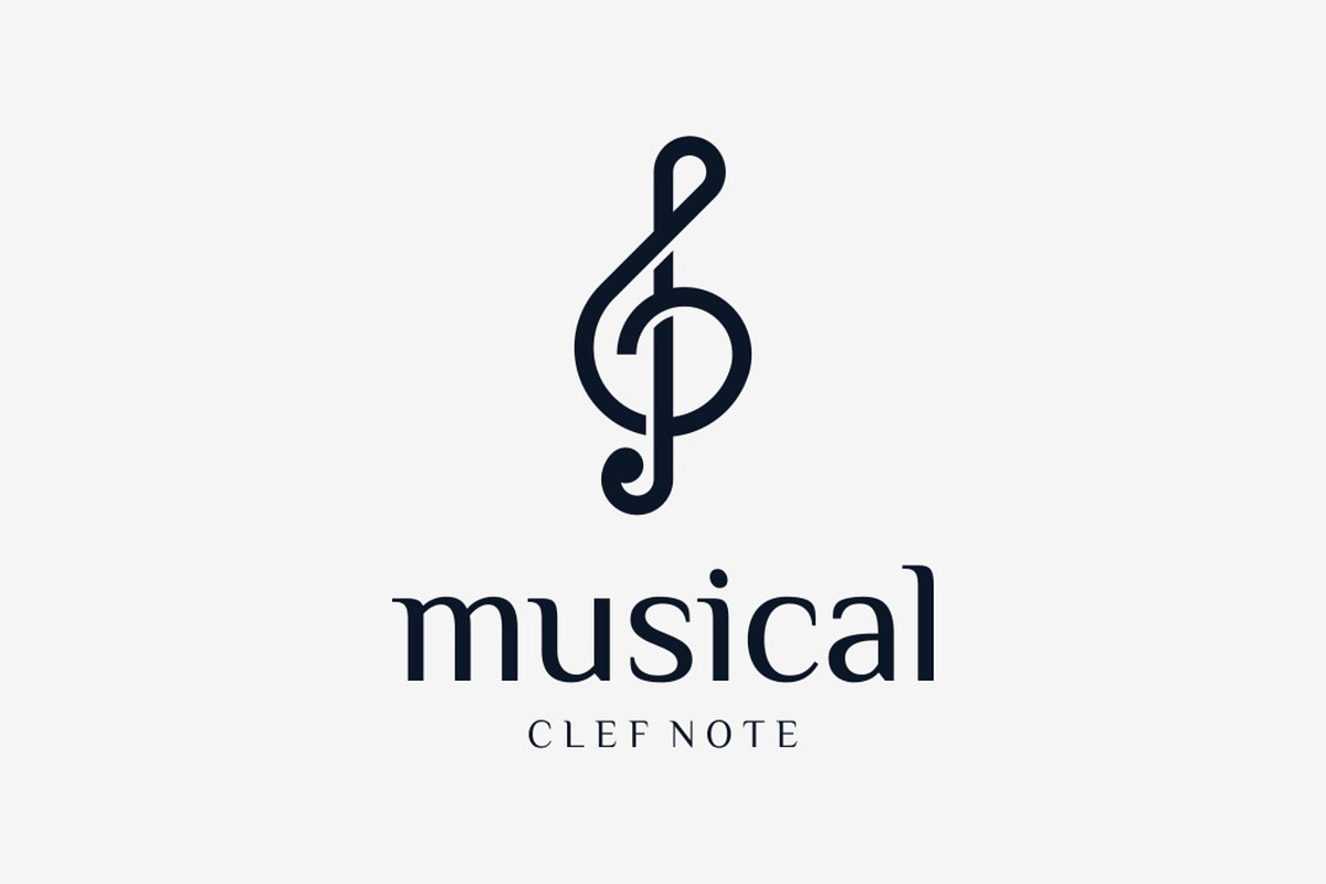 Clef Note Treble Musical Logo, a Branding & Logo Template by sore.studios