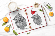 Owls Line Art Illustrations, an Animal Illustration by ilonitta (Thumbnail 5 of 9)
