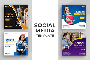 Back to School Social Media post, a Social Media Template by Designgrove